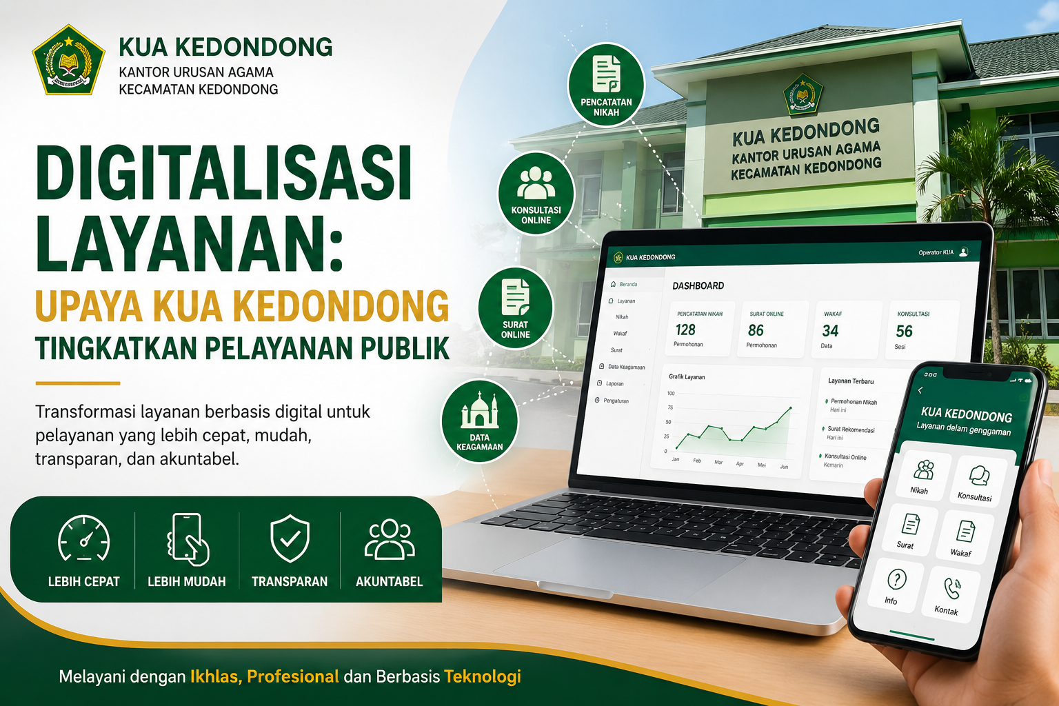 Digitalisasi Layanan: Upaya KUA Kedondong Tingkatkan Pelayanan Publik